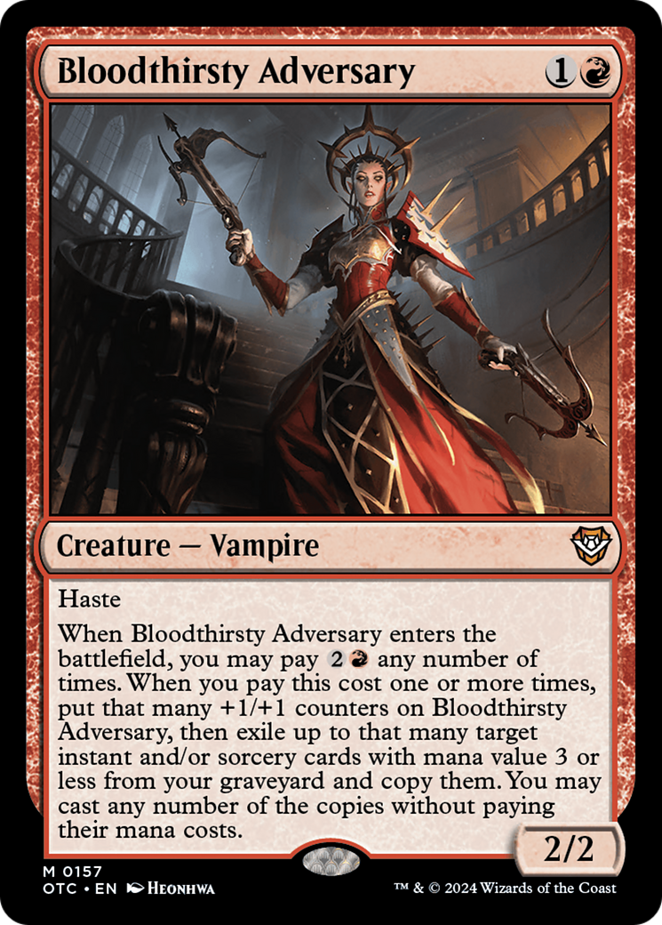 Image of Bloodthirsty Adversary [Outlaws of Thunder Junction Commander]