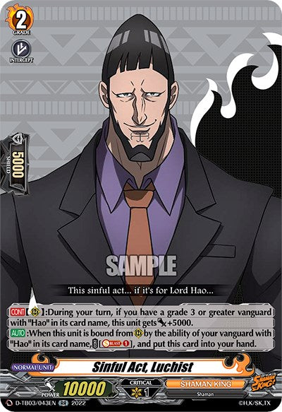 Image of Sinful Act, Luchist (D-TB03/043EN) [Shaman King]