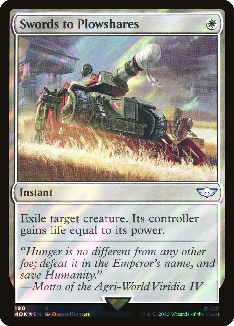 Image of Swords to Plowshares (Surge Foil) [Warhammer 40,000]