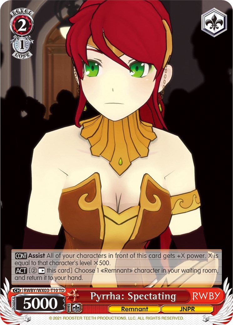 Image of Pyrrha: Spectating (RWBY/WX03-T10 TD) [RWBY]