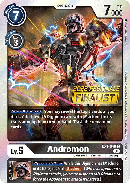 Image of Andromon [EX1-048] (2022 Championship Online Regional) (Online Finalist) [Classic Collection Promos]