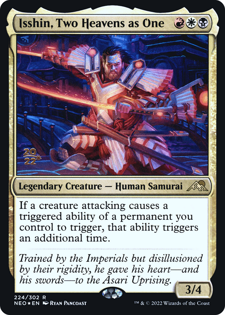 Image of Isshin, Two Heavens as One [Kamigawa: Neon Dynasty Prerelease Promos]