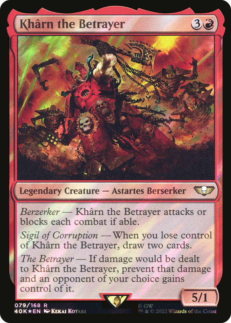 Image of Kharn the Betrayer (Surge Foil) [Warhammer 40,000]