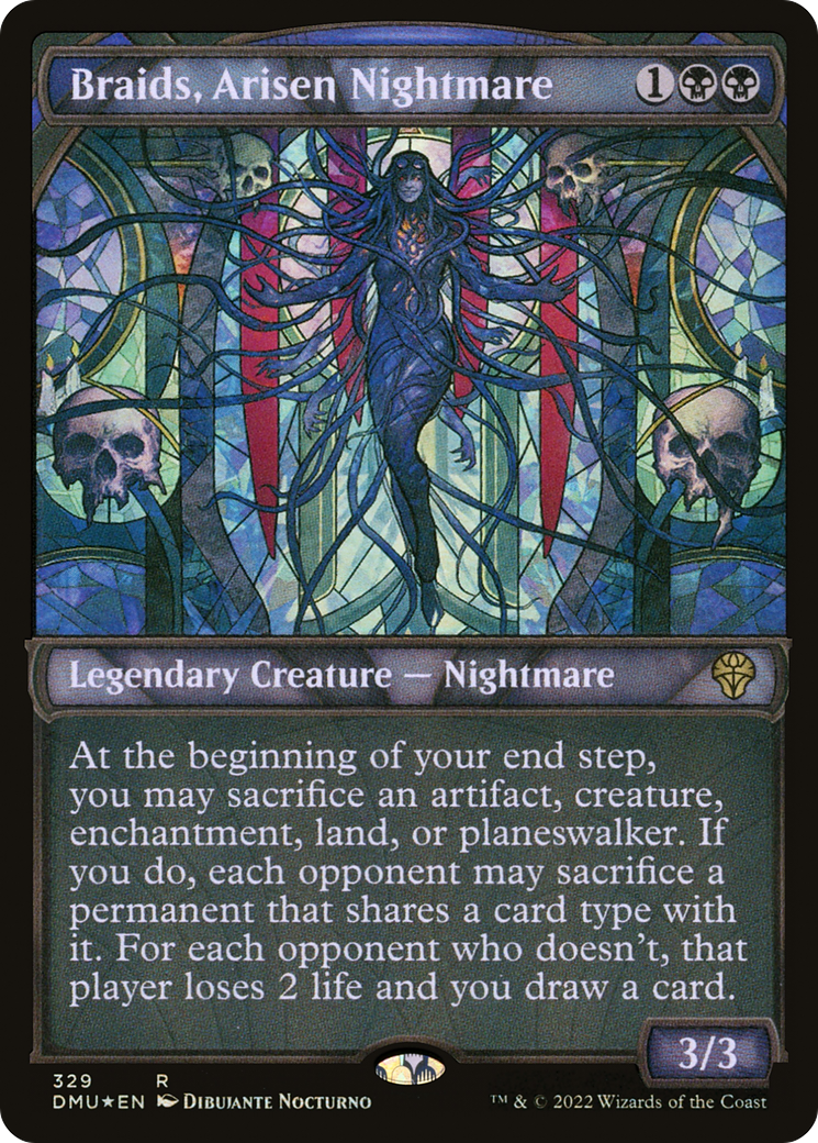 Image of Braids, Arisen Nightmare (Showcase Textured) [Dominaria United]