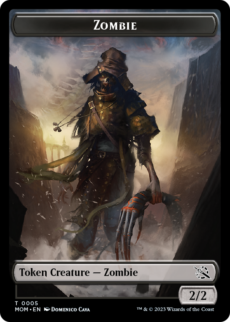 Image of Monk // Zombie Double-Sided Token [March of the Machine Tokens]