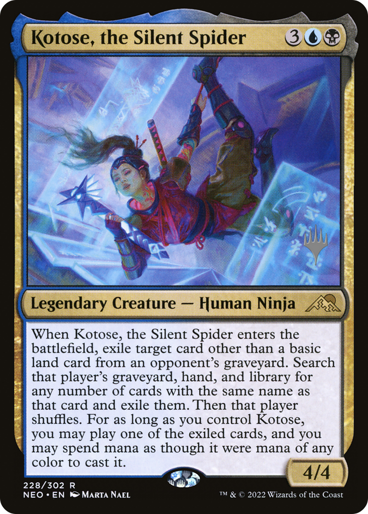 Image of Kotose, the Silent Spider (Promo Pack) [Kamigawa: Neon Dynasty Promos]