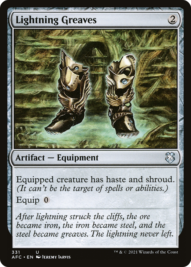 Image of Lightning Greaves [Dungeons & Dragons: Adventures in the Forgotten Realms Commander]