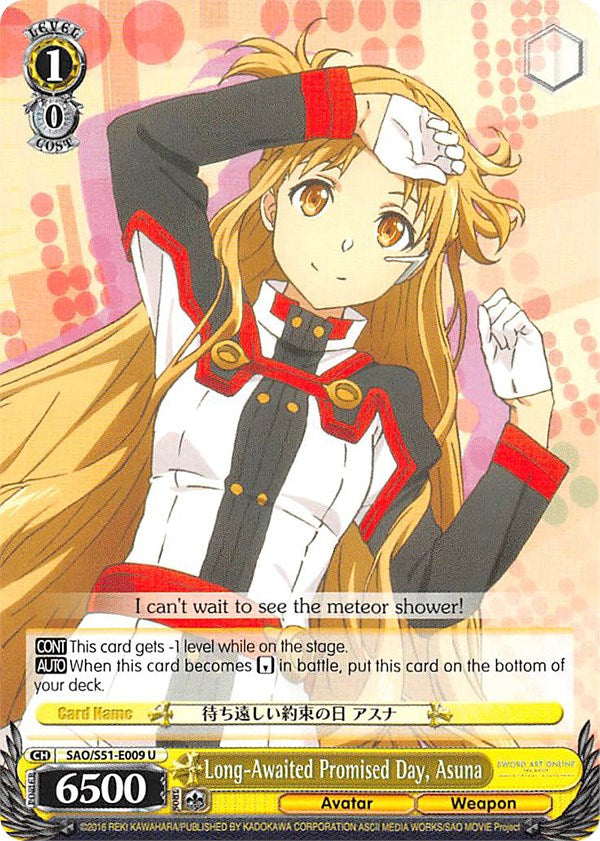 Image of Long-Awaited Promised Day, Asuna (SAO/S51-E009 U) [Sword Art Online The Movie: -Ordinal Scale-]