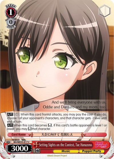 Image of Setting Sights on the Contest, Tae Hanazono (BD/WE35-E17 C) [Poppin'Party x Roselia]