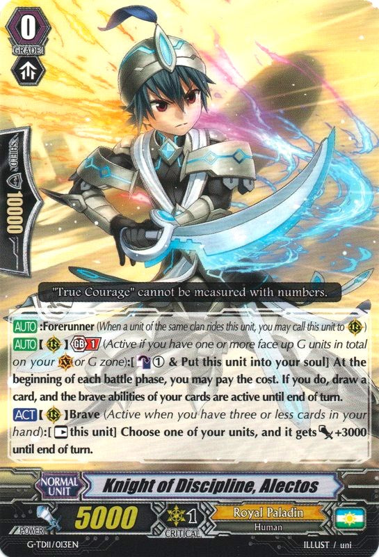 Image of Knight of Discipline, Alectos (G-TD11/013EN) [Divine Knight of Heavenly Decree]