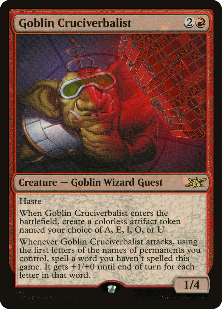 Image of Goblin Cruciverbalist (Galaxy Foil) [Unfinity]