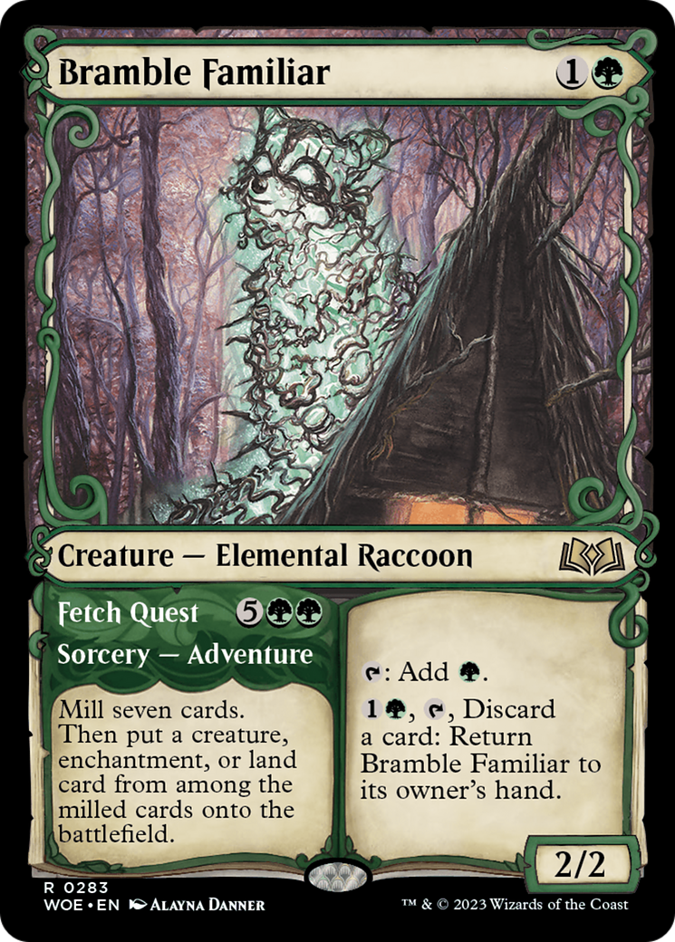 Image of Bramble Familiar // Fetch Quest (Showcase) [Wilds of Eldraine]