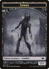 Image of Zombie // Golem Double-Sided Token [Modern Horizons Tokens]