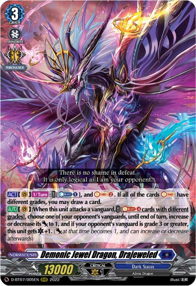 Image of Demonic Jewel Dragon, Drajeweled (D-BT07/005EN) [Raging Flames Against Emerald Storm]