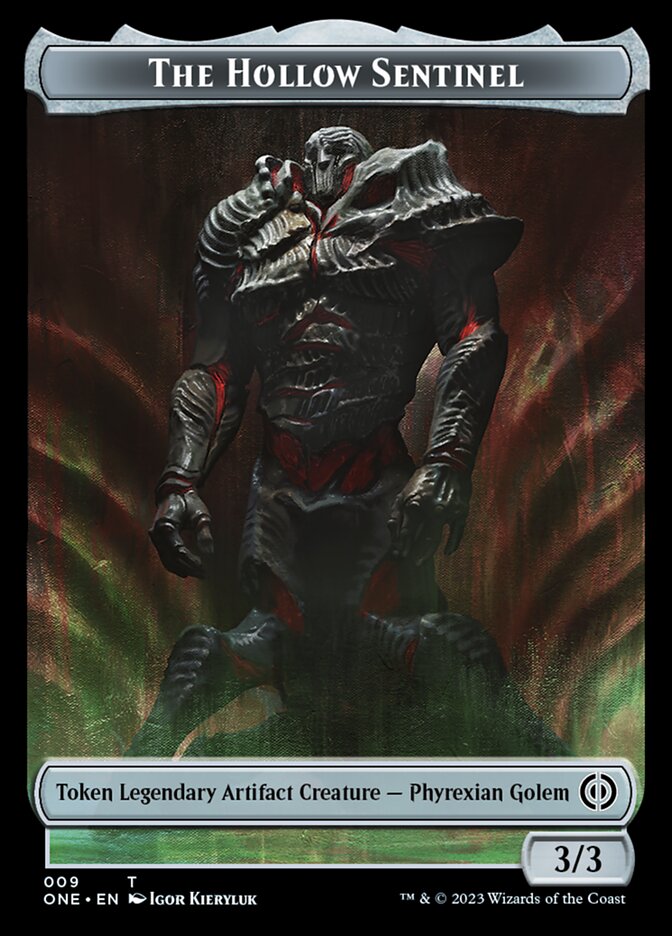 Image of Rebel // The Hollow Sentinel Double-Sided Token [Phyrexia: All Will Be One Tokens]