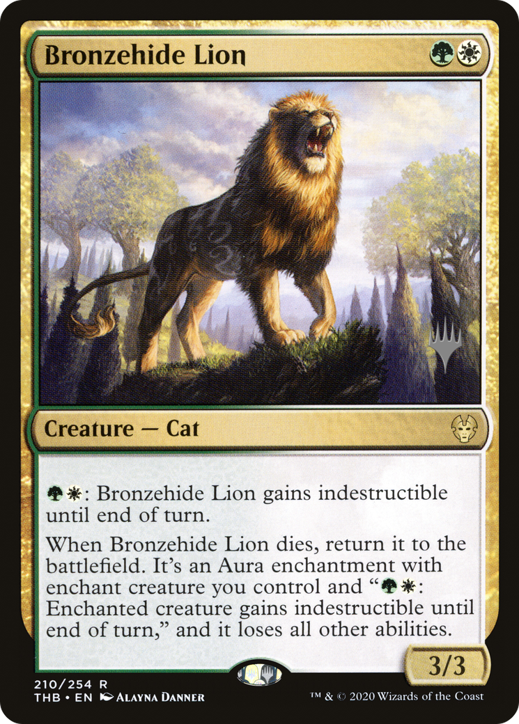 Image of Bronzehide Lion (Promo Pack) [Theros Beyond Death Promos]