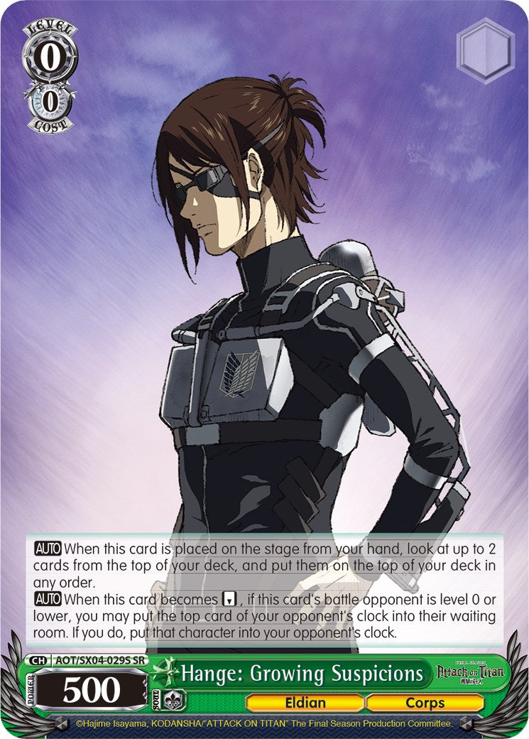 Image of Hange: Growing Suspicions (Foil) [Attack On Titan: Final Season]