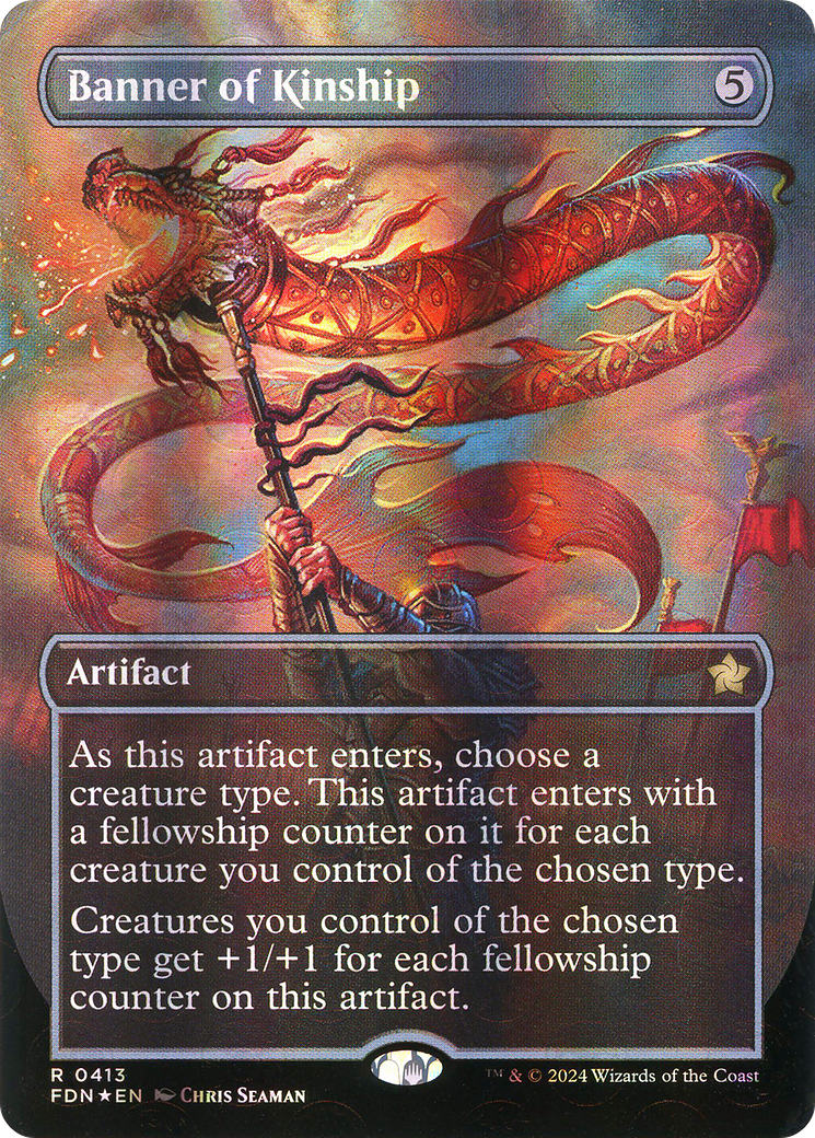 Image of Banner of Kinship (Borderless) (Mana Foil) [Foundations]