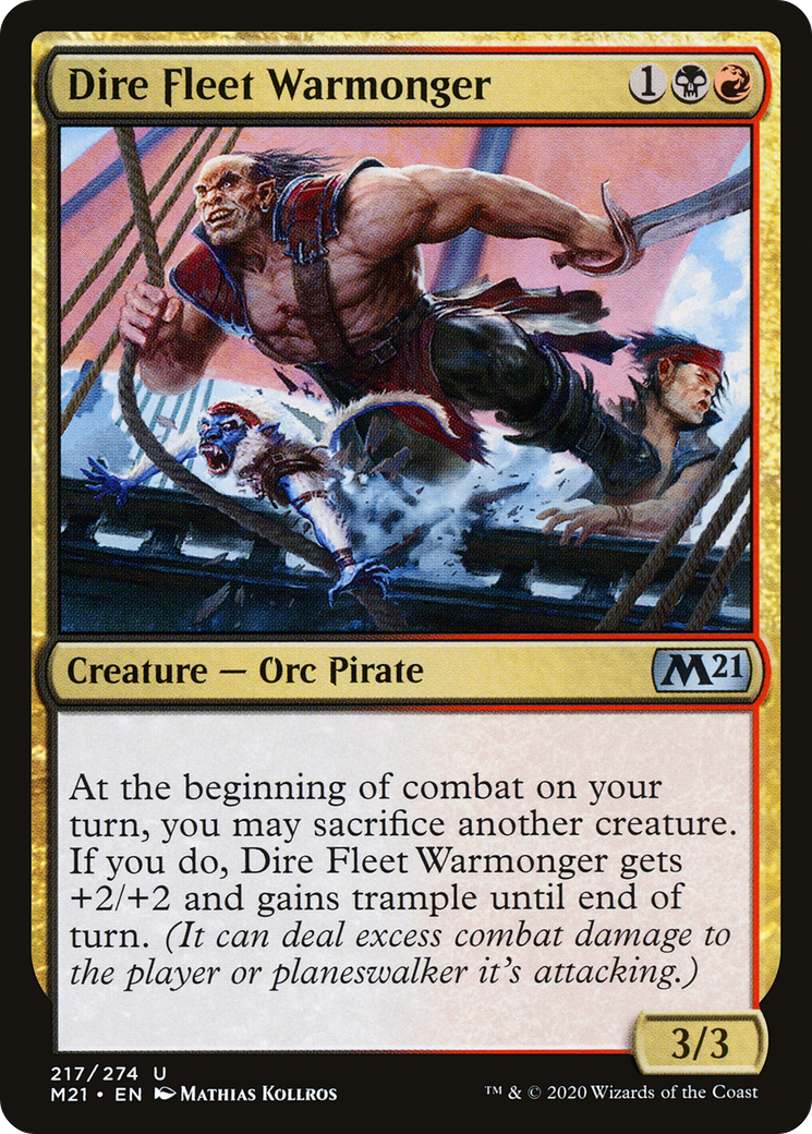 Image of Dire Fleet Warmonger [Core Set 2021]