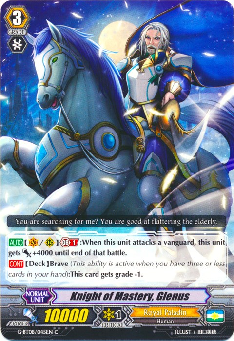 Image of Knight of Mastery, Glenus (G-BT08/045EN) [Absolute Judgment]