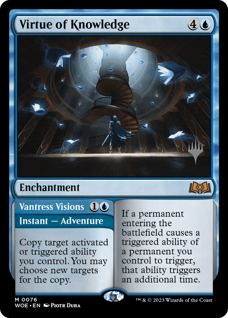 Image of Virtue of Knowledge // Vantress Visions (Promo Pack) [Wilds of Eldraine Promos]