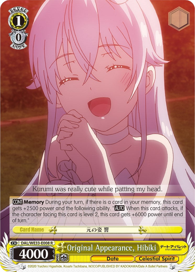 Image of Original Appearance, Hibiki (DAL/WE33-E008 R) (Parallel Foil) [Date A Bullet]
