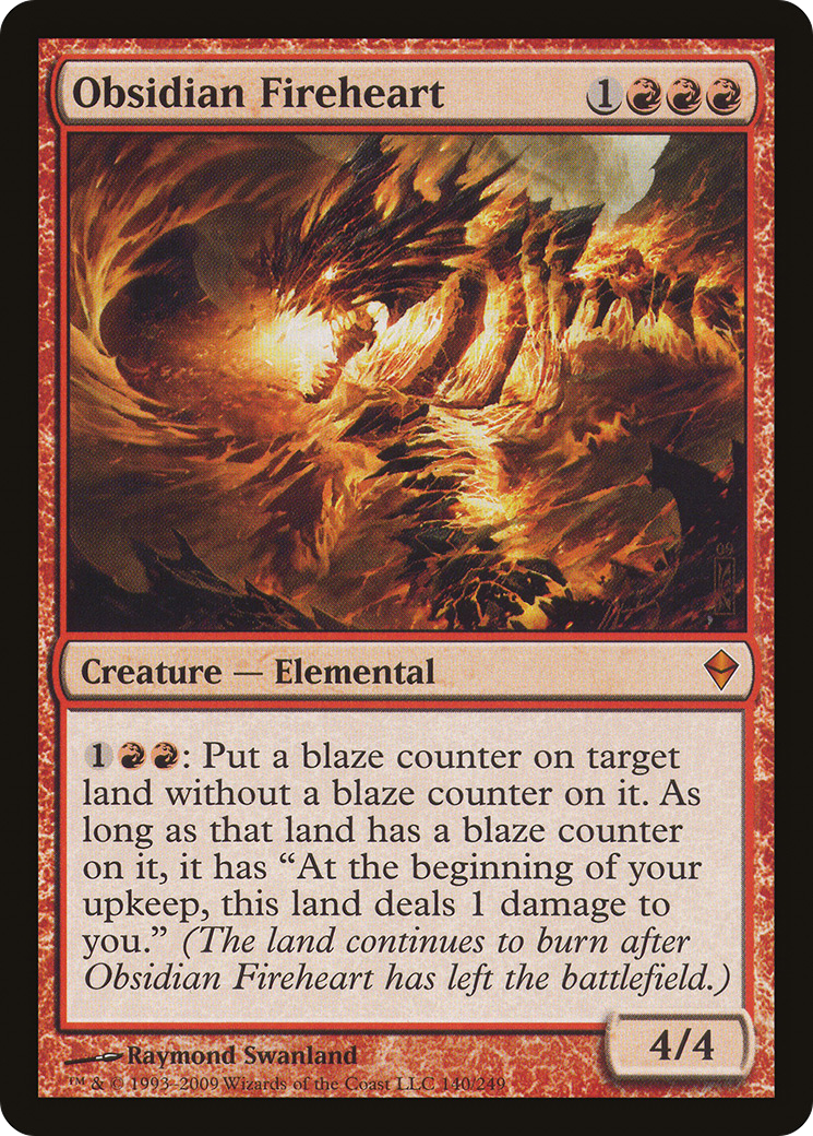 Image of Obsidian Fireheart [Zendikar]