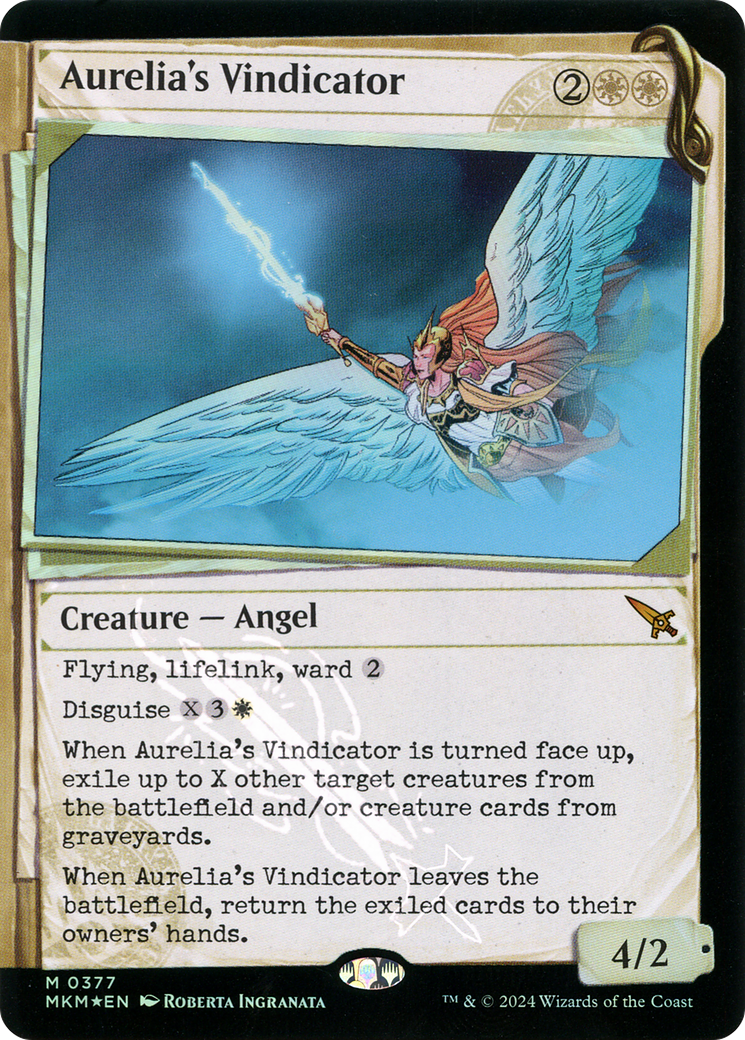 Image of Aurelia's Vindicator (Showcase) (Invisible Ink) [Murders at Karlov Manor]