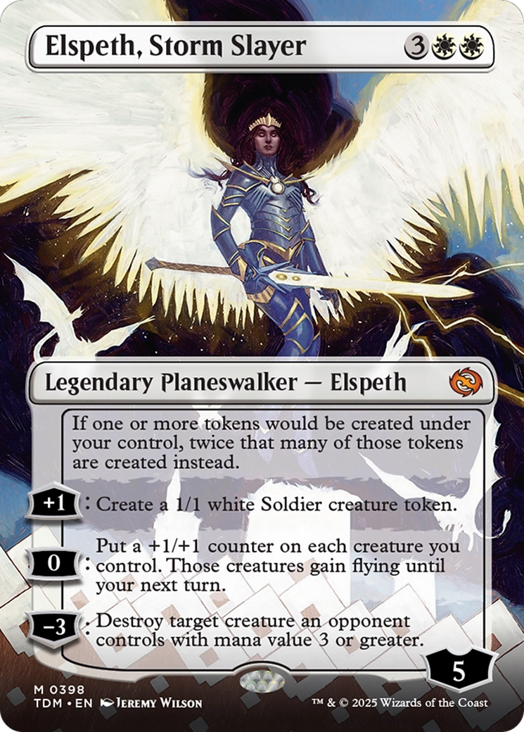 Image of Elspeth, Storm Slayer (Borderless) [Tarkir: Dragonstorm]