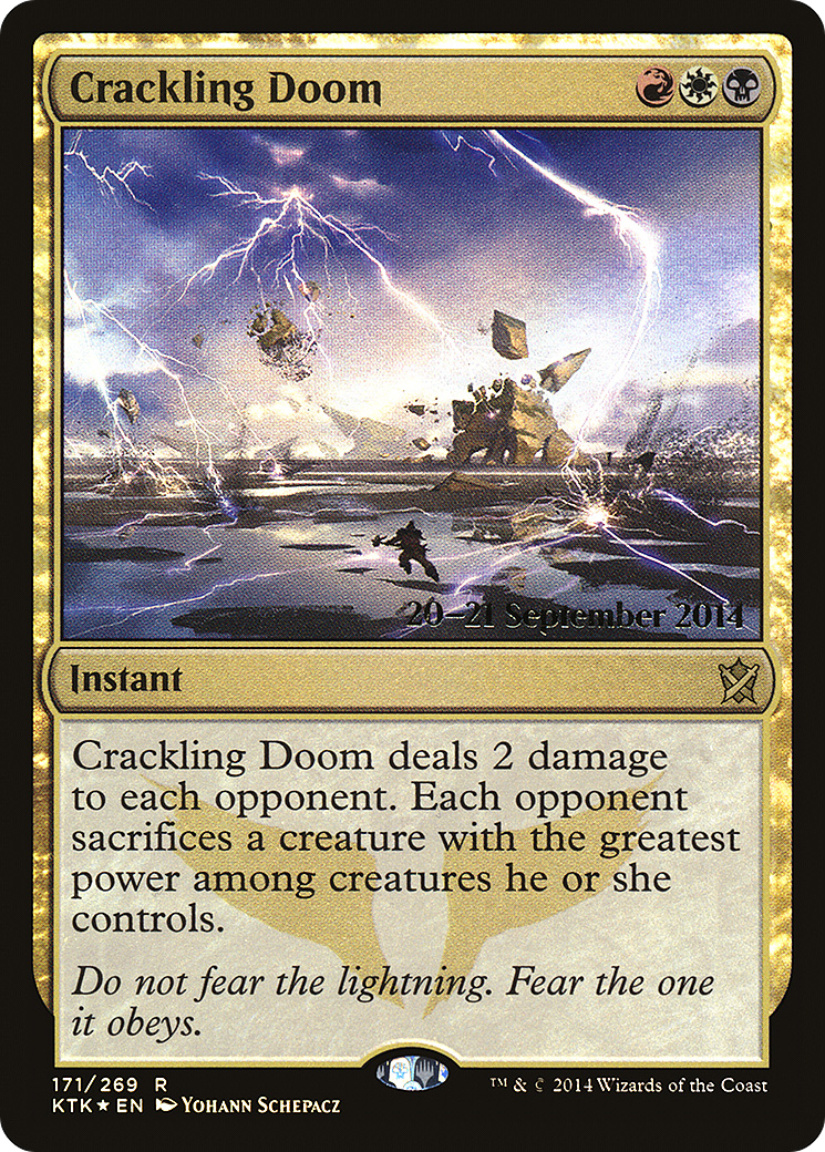 Image of Crackling Doom [Khans of Tarkir Prerelease Promos]