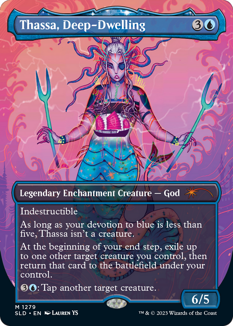 Image of Thassa, Deep-Dwelling (Borderless) [Secret Lair Drop Series]