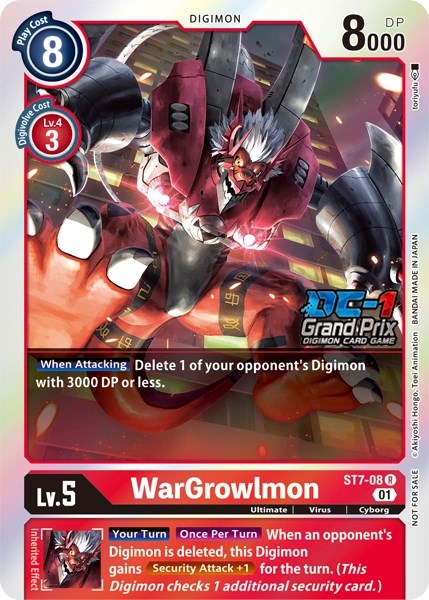 Image of WarGrowlmon [ST7-08] (DC-1 2022 Stamped) [Starter Deck: Gallantmon Promos]