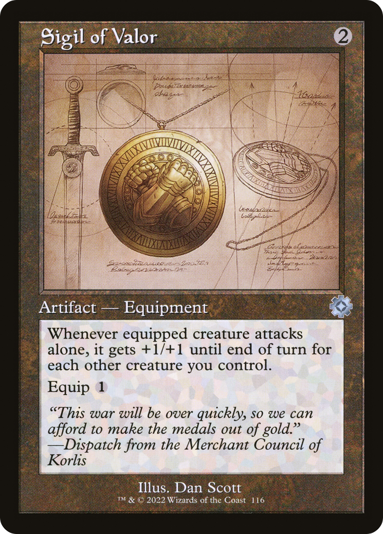 Image of Sigil of Valor (Retro Schematic) [The Brothers' War Retro Artifacts]