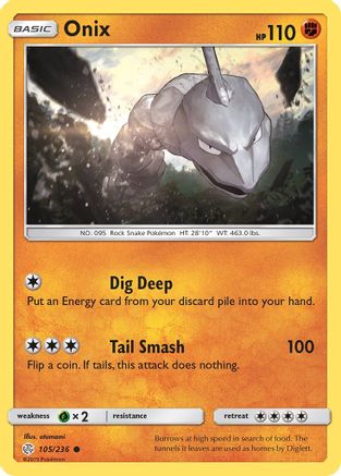 Image of Onix (105/236) [Sun & Moon: Cosmic Eclipse]