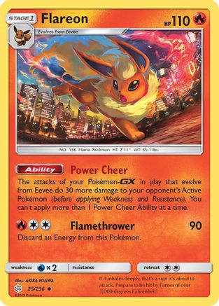Image of Flareon (25/236) [Sun & Moon: Cosmic Eclipse]