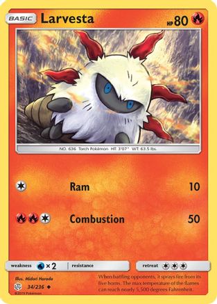 Image of Larvesta (34/236) [Sun & Moon: Cosmic Eclipse]