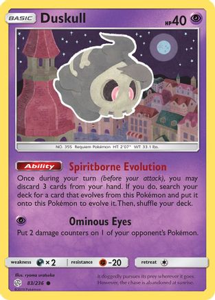 Image of Duskull (83/236) [Sun & Moon: Cosmic Eclipse]