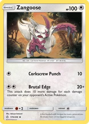Image of Zangoose (173/236) [Sun & Moon: Cosmic Eclipse]