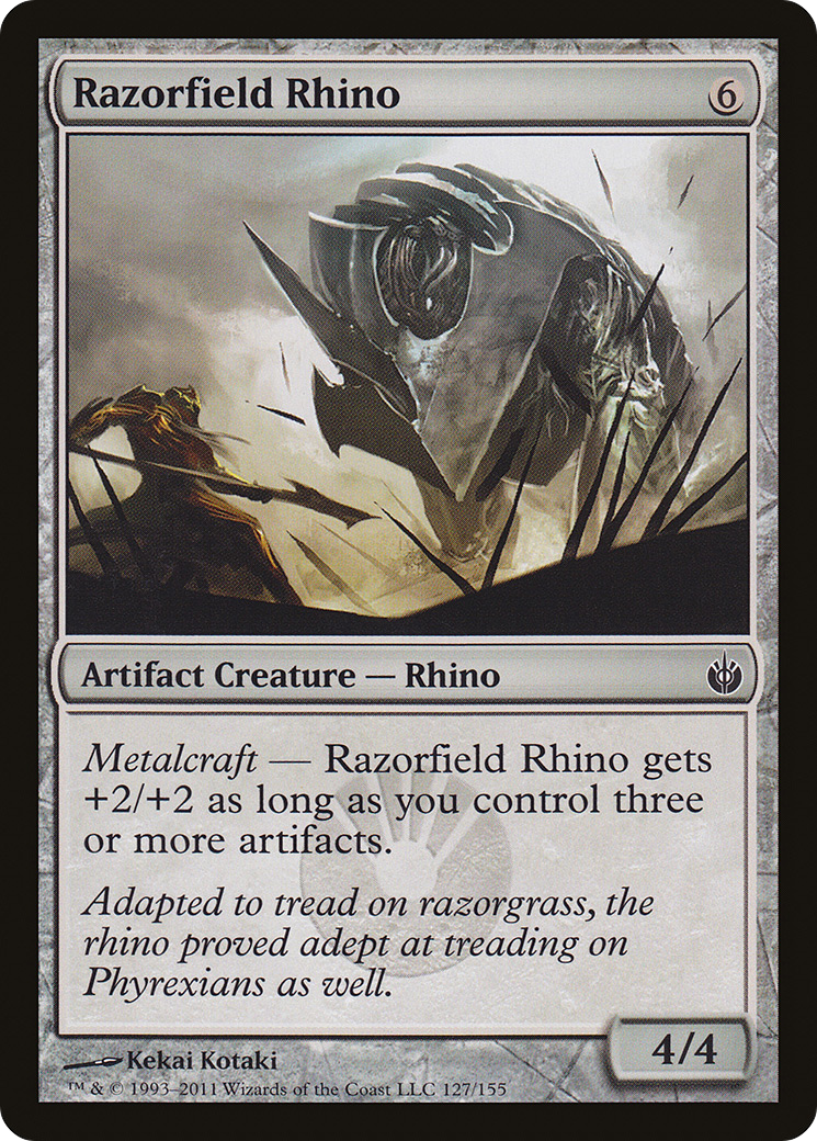 Image of Razorfield Rhino [Mirrodin Besieged]