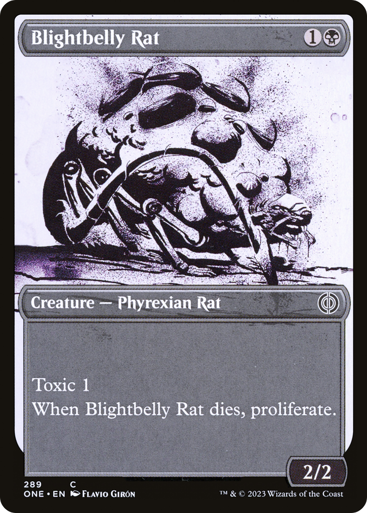 Image of Blightbelly Rat (Showcase Ichor) [Phyrexia: All Will Be One]