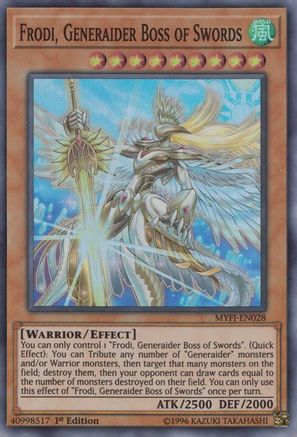 Image of Frodi, Generaider Boss of Swords [MYFI-EN028] Super Rare