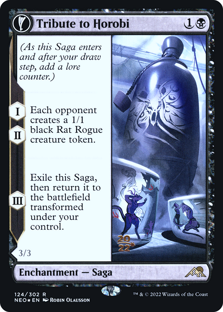 Image of Tribute to Horobi // Echo of Death's Wail [Kamigawa: Neon Dynasty Prerelease Promos]