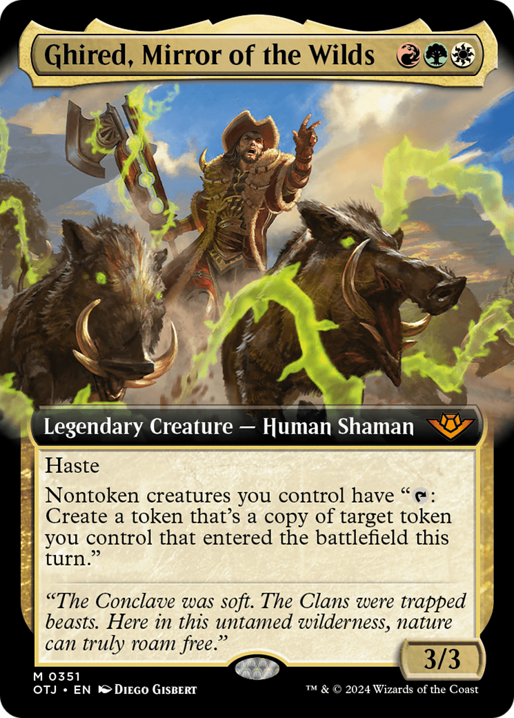 Image of Ghired, Mirror of the Wilds (Extended Art) [Outlaws of Thunder Junction]
