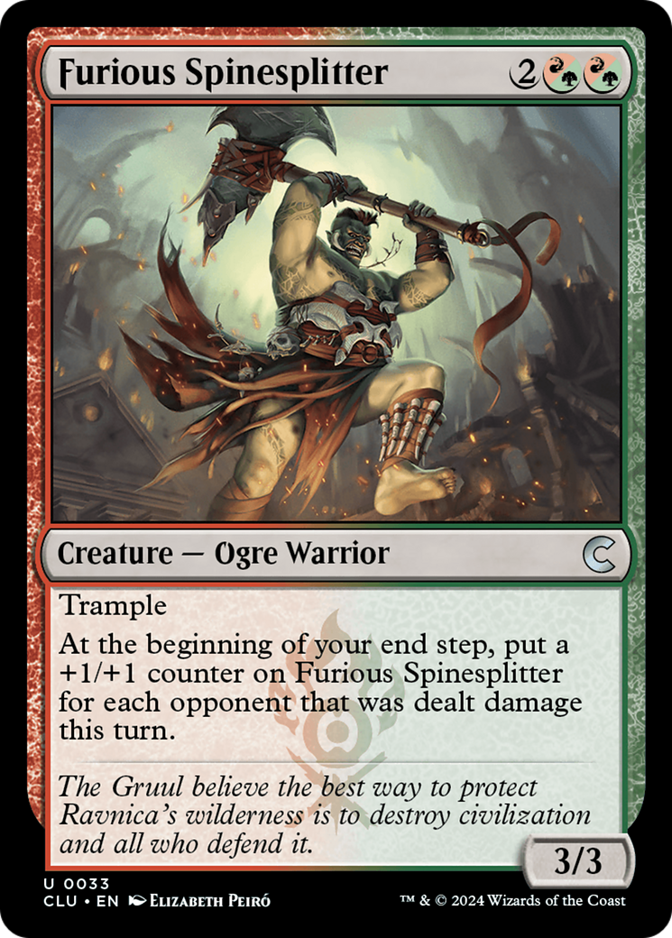 Image of Furious Spinesplitter [Ravnica: Clue Edition]