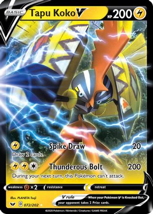 Image of Tapu Koko V (072/202) [Sword & Shield: Base Set]
