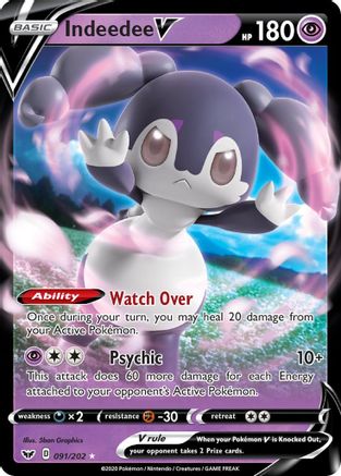 Image of Indeedee V (091/202) [Sword & Shield: Base Set]
