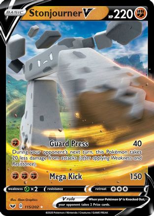 Image of Stonjourner V (115/202) [Sword & Shield: Base Set]