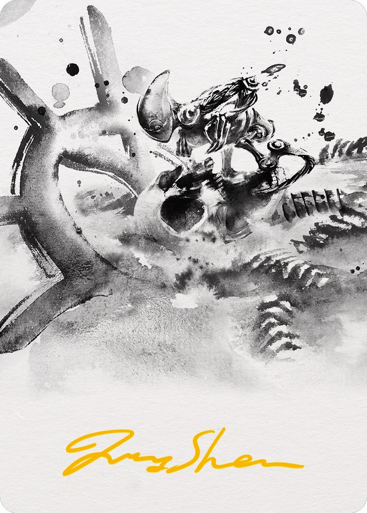 Image of Myr Convert Art Card (Gold-Stamped Signature) [Phyrexia: All Will Be One Art Series]