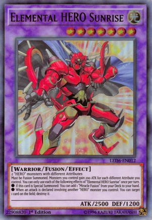 Elemental Hero Sunrise [LED6-EN012] Ultra Rare