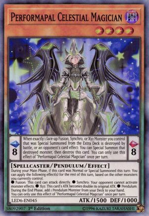Image of Performapal Celestial Magician [LED6-EN045] Super Rare